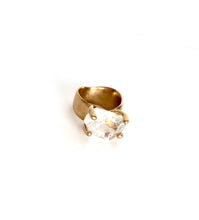 herkimer set in 14k gold ring