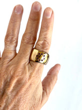 Cast-set Rubies in a circle - bronze ring