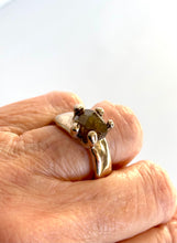 Thin natural brown Garnet ring