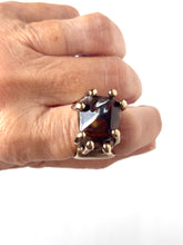 Fire agate bronze ring