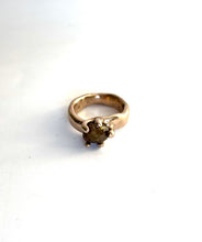 Thin natural brown Garnet ring