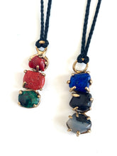 Coral and Malachite in bronze pendant