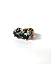 Indicolite in Quartz Bronze Ring