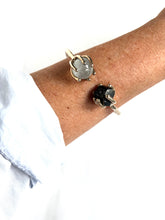 Bracelet • aquamarine sphere/black tourmaline