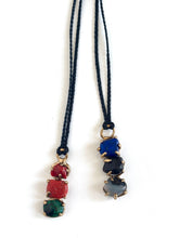 Coral and Malachite in bronze pendant