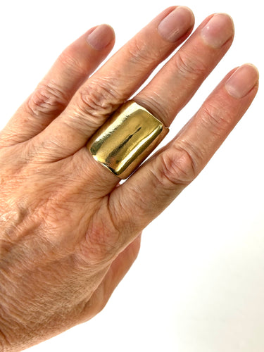 Shield ring - brass