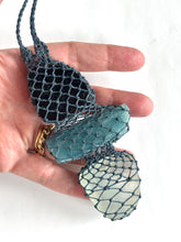 Black Tourmaline, Aquamarine & Topaz necklace