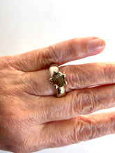 Thin natural brown Garnet ring