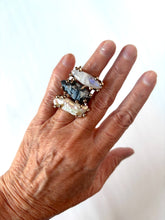 Indicolite in Quartz Bronze Ring