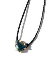 Triangle Jade set in Bronze necklace