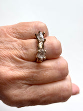 Dual Herkimer Diamond Wabi Sabi Ring