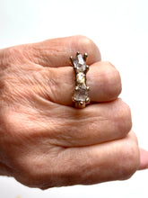 Dual Herkimer Diamond Wabi Sabi Ring