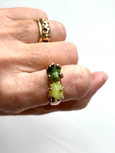 Thin Wabi Sabi ring with Chrysoprase