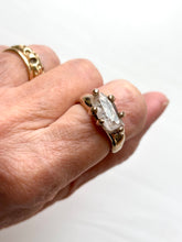 Thin Wabi Sabi ring w/Topaz