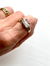 Thin Wabi Sabi ring w/Topaz