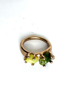 Thin Wabi Sabi ring with Chrysoprase