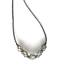 netted crystals :: 5x herkimer diamond necklace